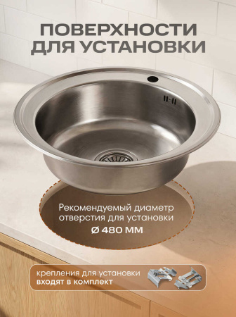 Мойка для кухни РМС MG6-51 Врезная глянцевая