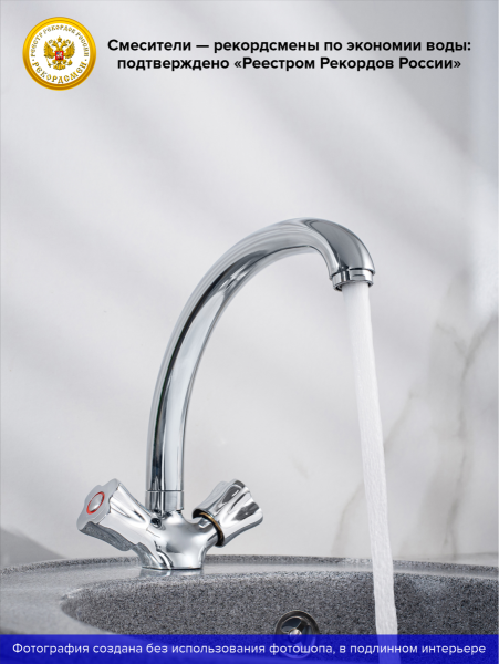 Смеситель для кухни РМС SL116-273F двуручковый Хром