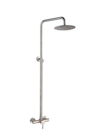 Душевая стойка РМС SUS124-003DK-3 с тропическим душем Нержавеющая сталь